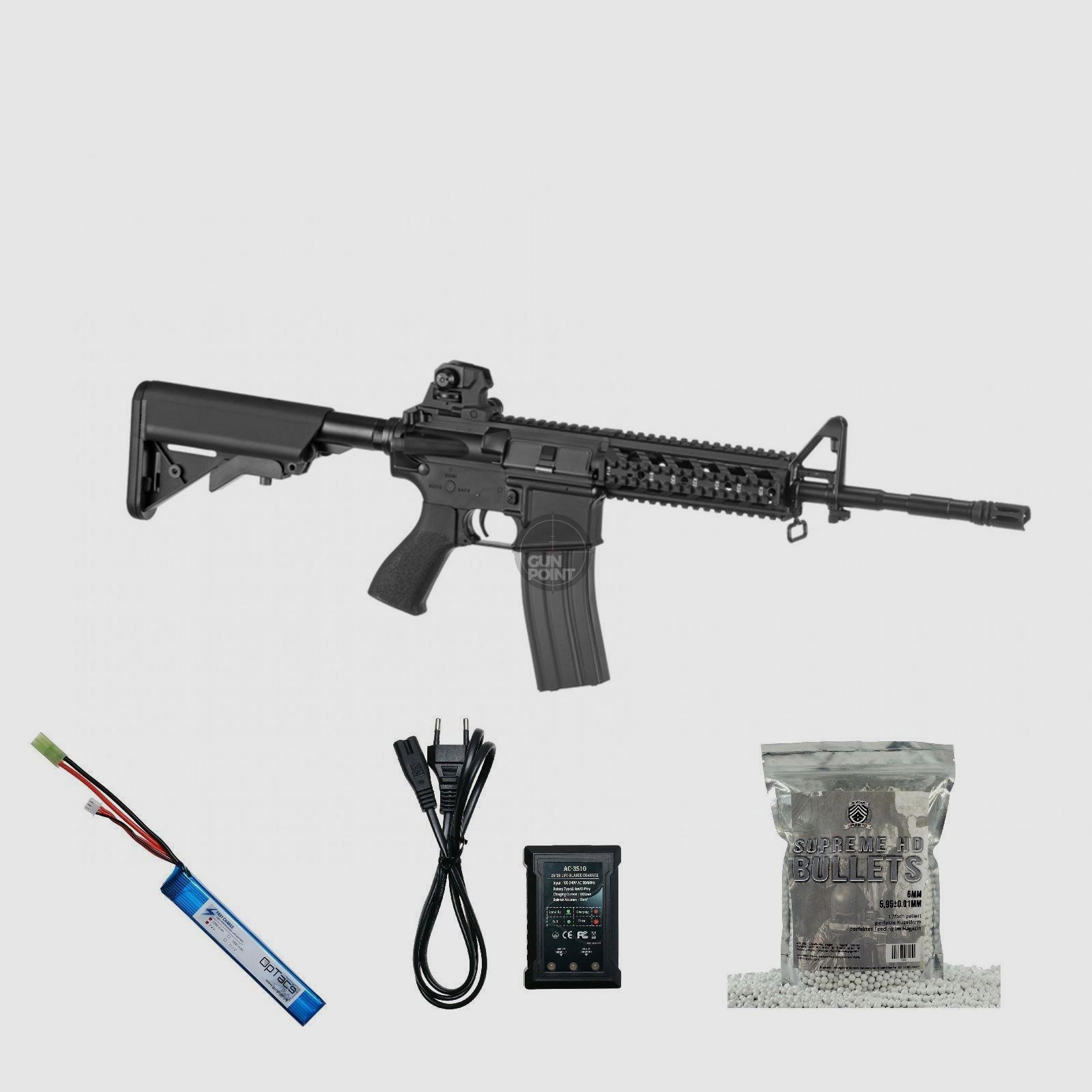 SET !!! Airsoft - Geweer - G & G M4 CM16 Raider-L - vanaf 14, onder 0,5 Joule
