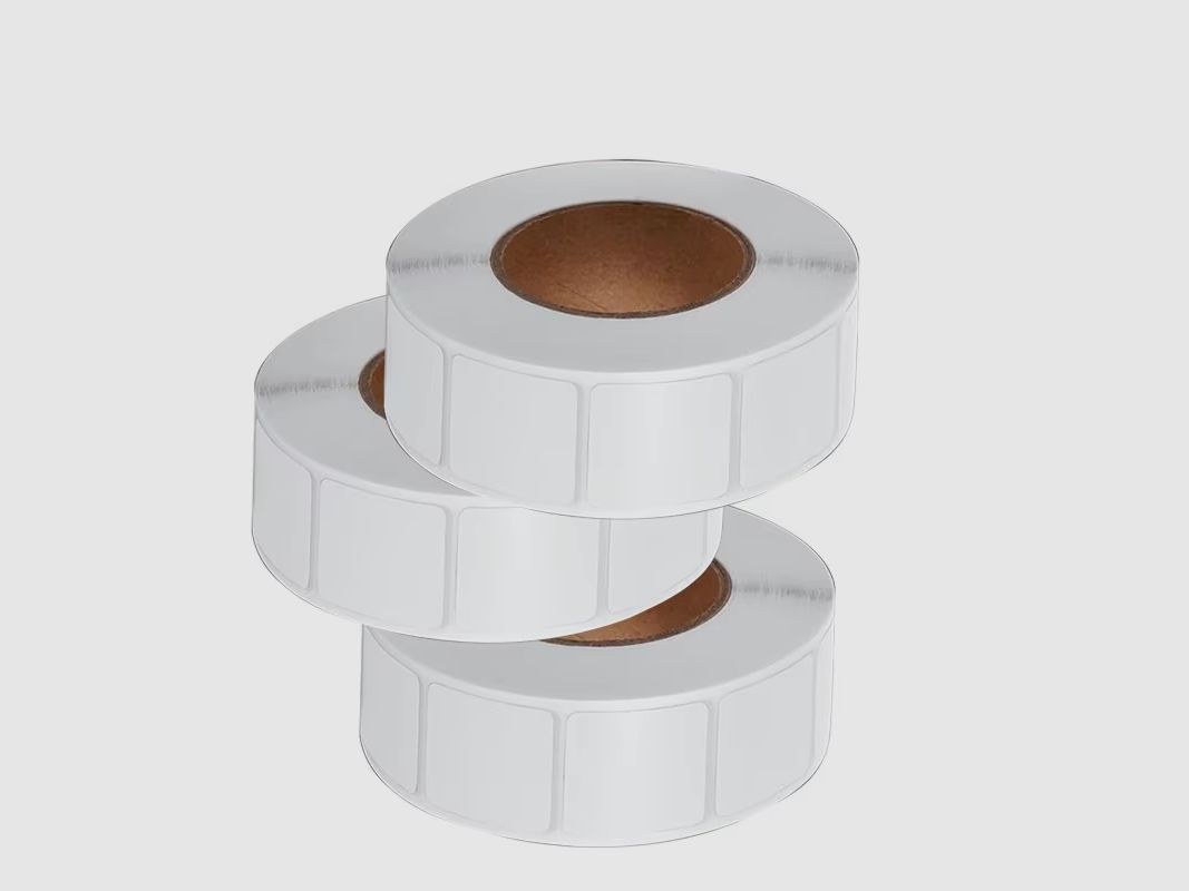 Weiße quadratische Schusspflaster 1000er Rollen, 22x22mm