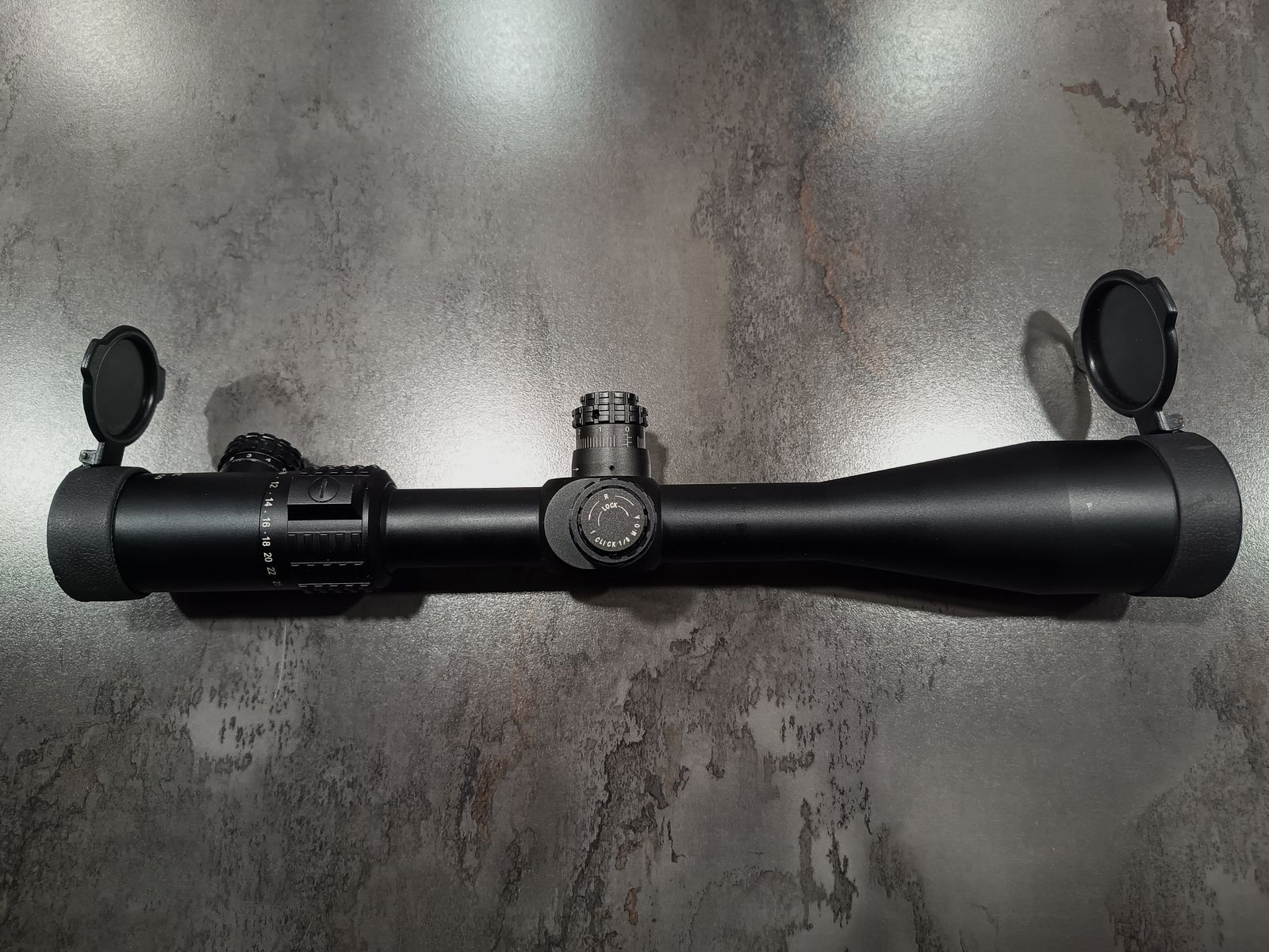 Falke 8, 5-25x50 TAC Mil-Dot Absehen grün/rot Zielfernrohr