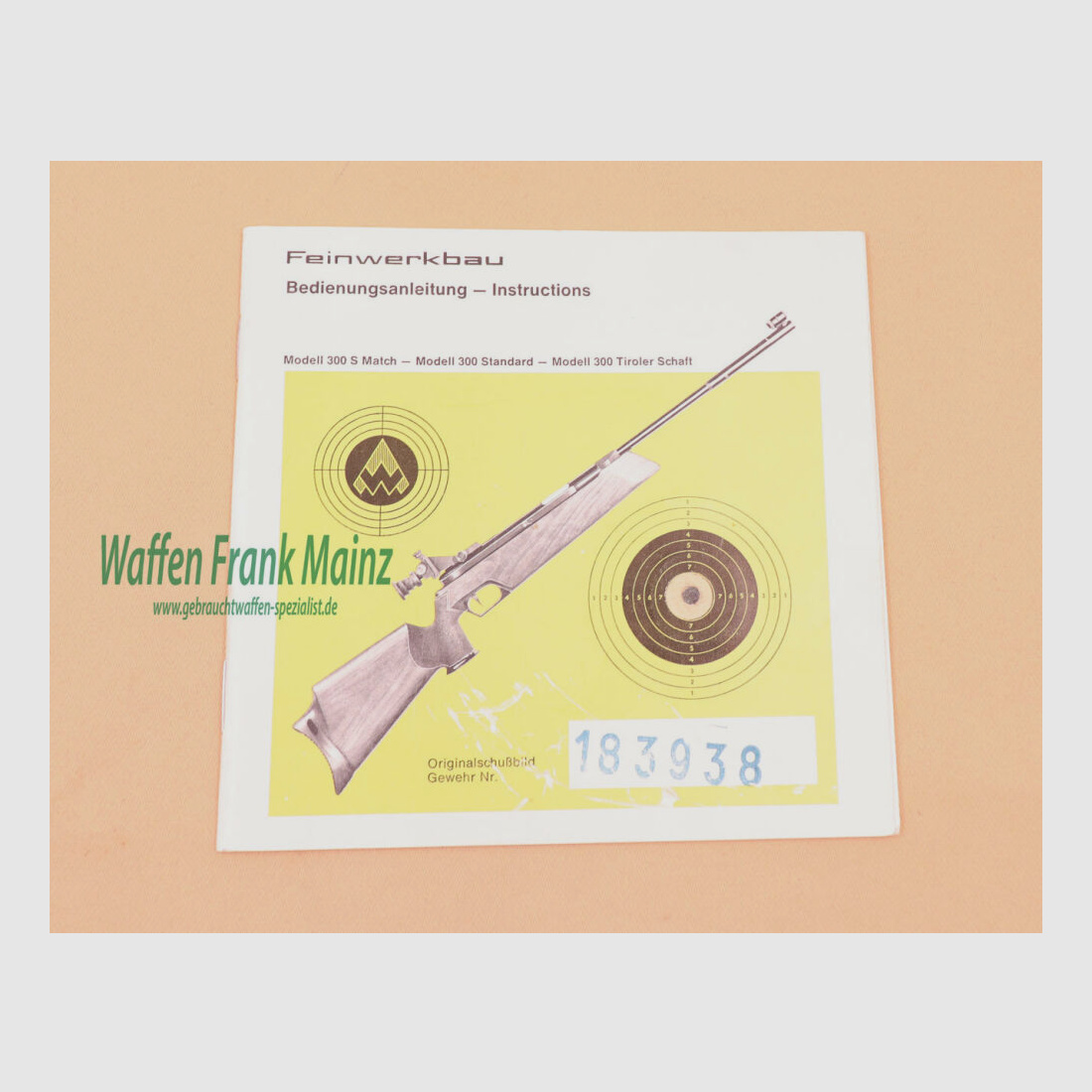 Feinwerkbau - Oberndorf Bedienungsanleitung Mod. 300