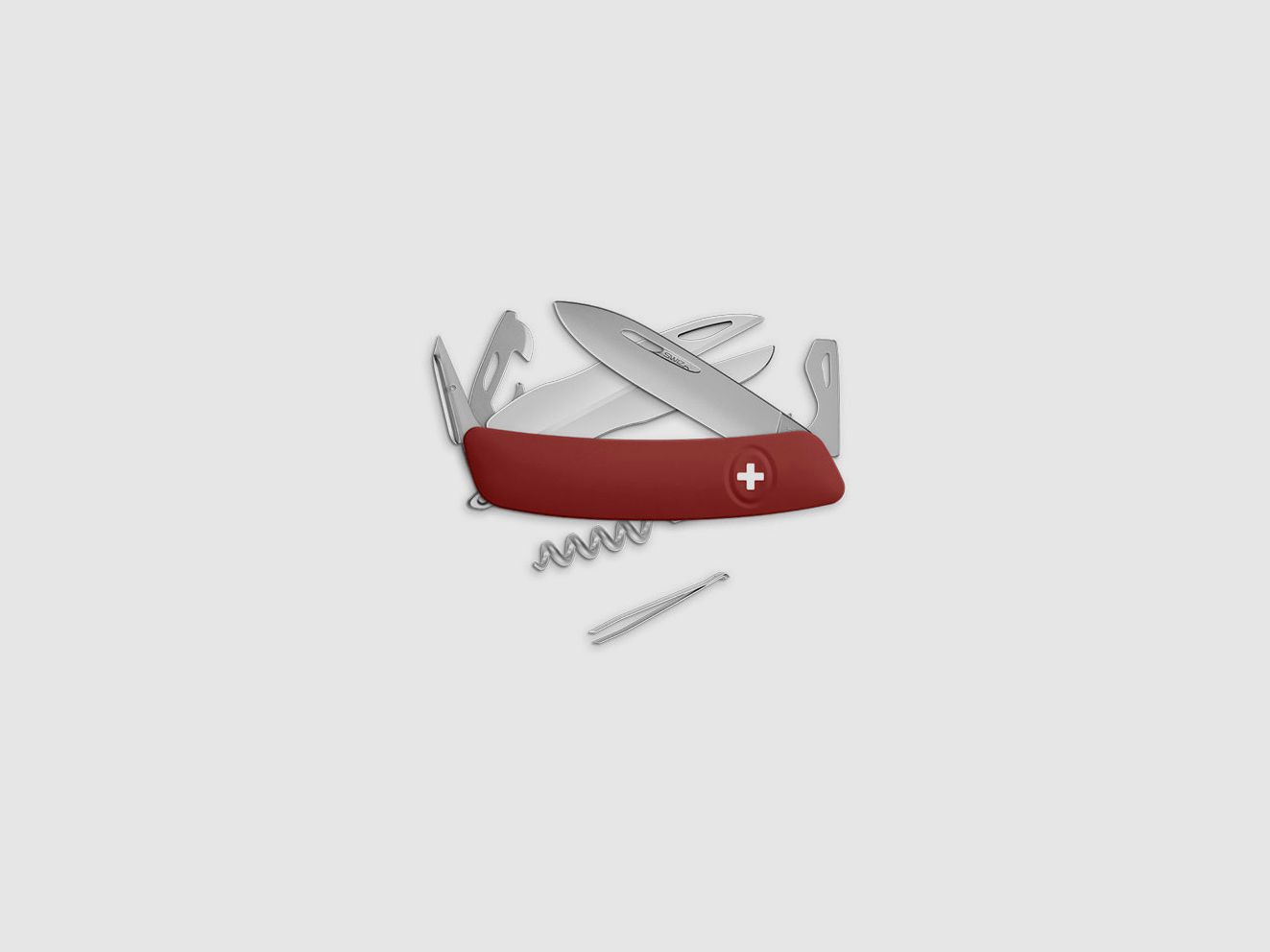 Schweizer Taschenmesser Swiza D07 Allmatt - rot 7,5 cm