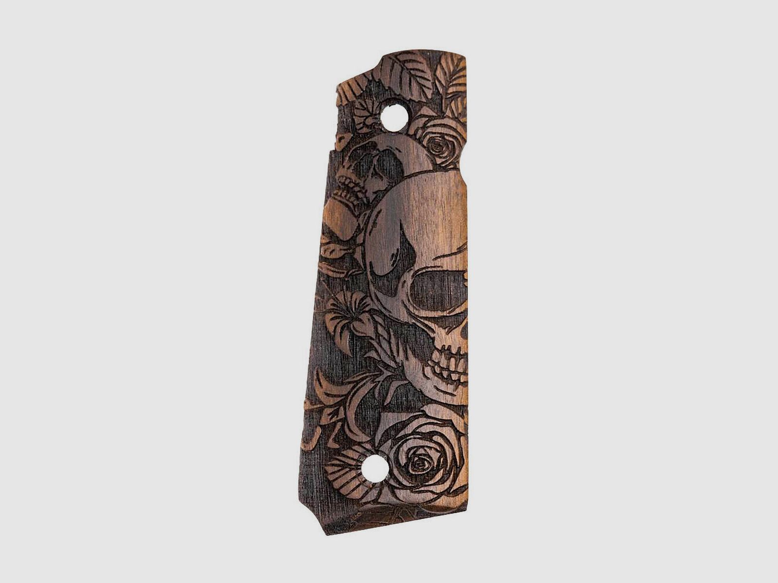 Griffschalen Holz PT1911 Skull, Bild 2 von 5