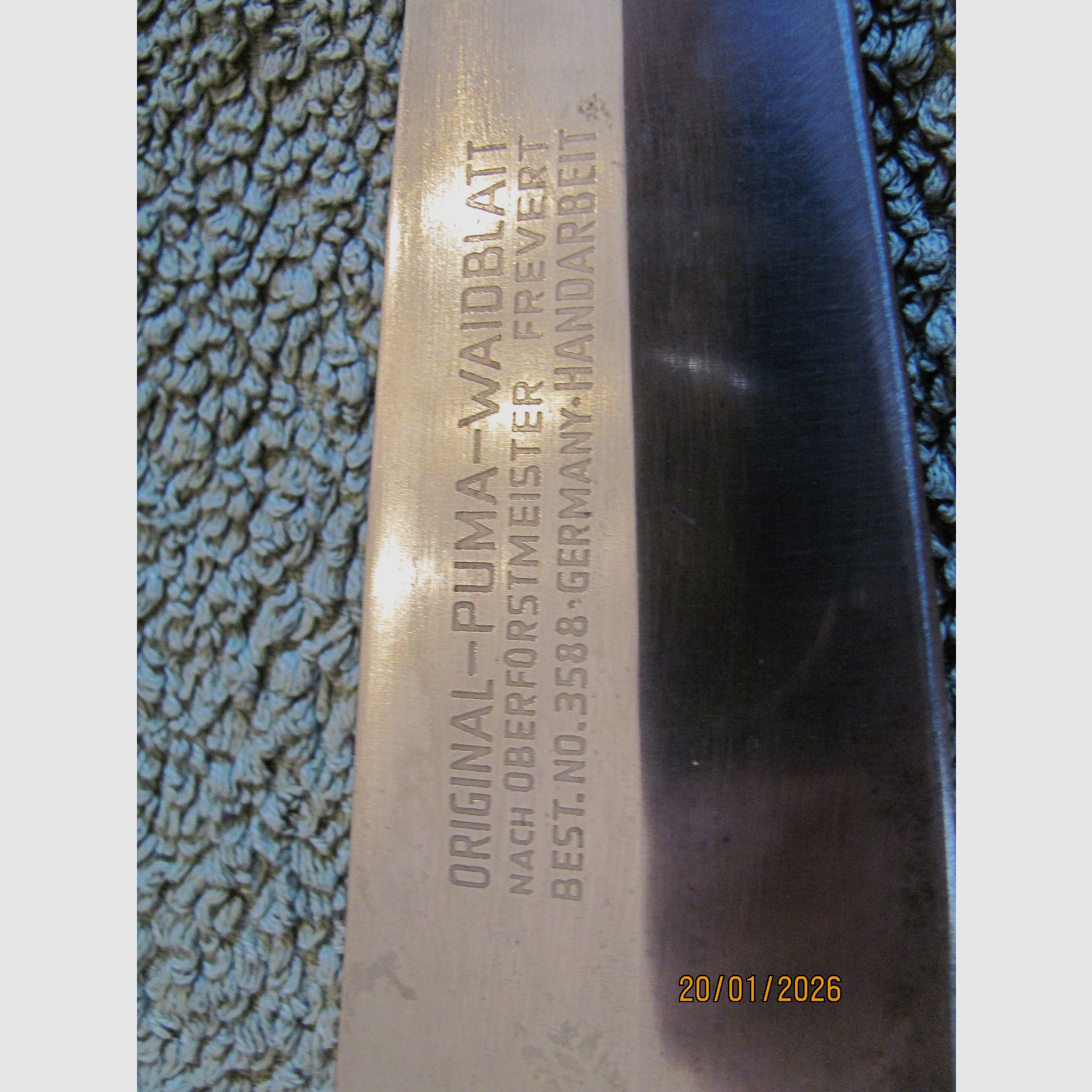 Original Puma Waidblatt 3588 in wooden box - used, without damage