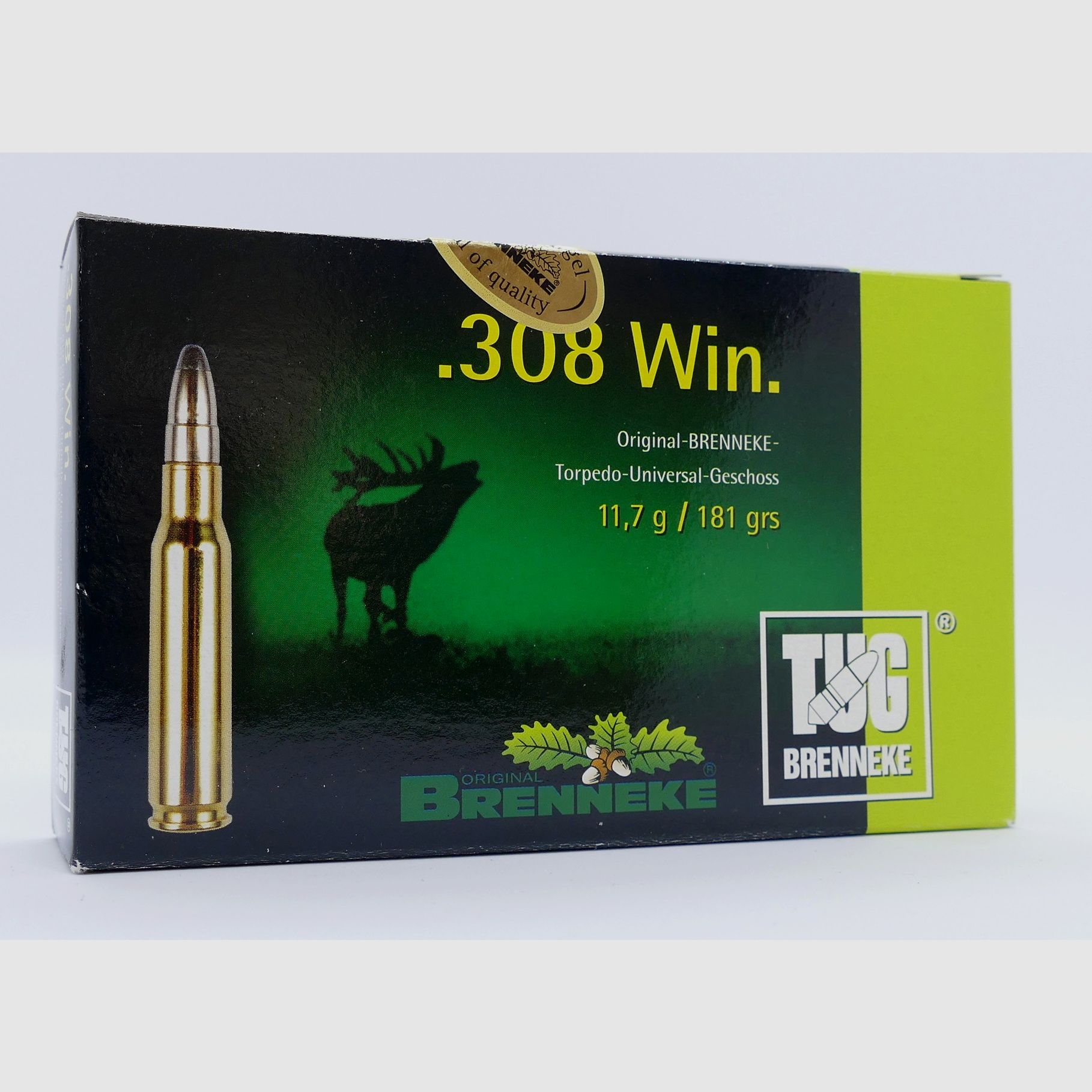 Brenneke .308 Win. TUG 20 pcs 11.7g/180gr. Rifle cartridges