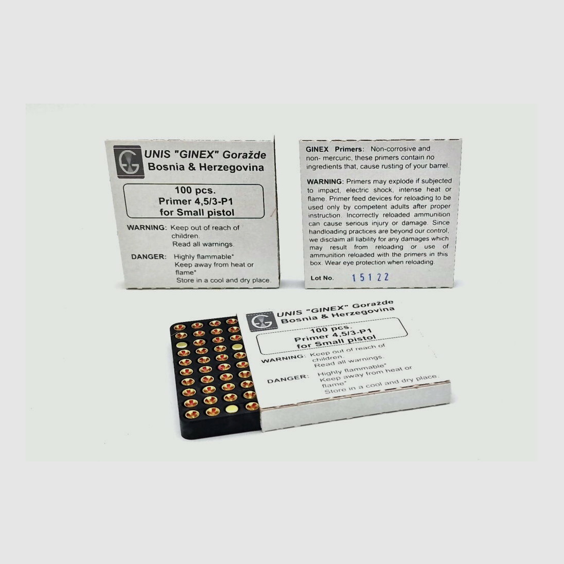 GINEX GINEX PEQUEÑO PISTOLA INICIADOR CAPSULAS/PRIMER 5000 piezas