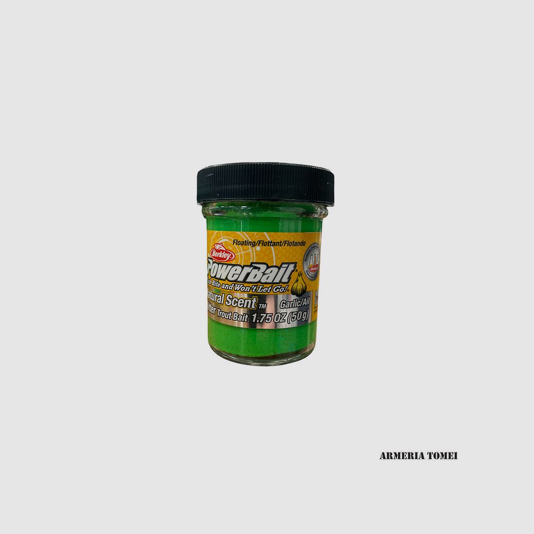 BERKLEY – POWERBAIT NATURAL SCENT GLITTER TROUT BAIT Spring Green 1.75oz 50g GARLIC/AIL, immagine 1 di 2