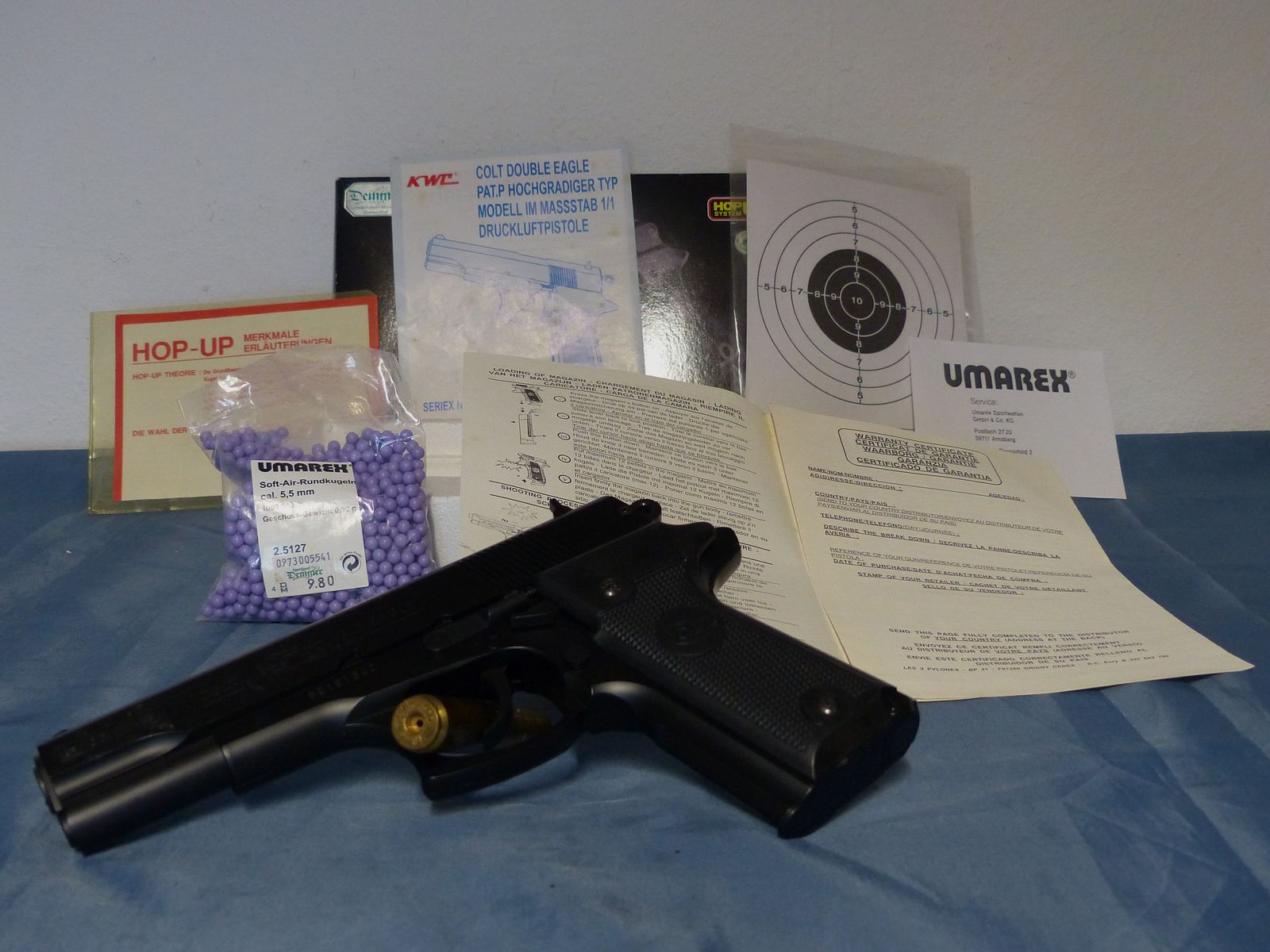 Colt Black Hop Up Type van KWC Soft Air Double Eagle Kal. 5,5mm