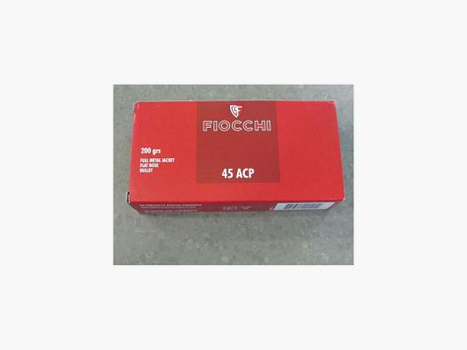 FIOCCHI CARTUCHOS 45ACP FMJFN GR 200
