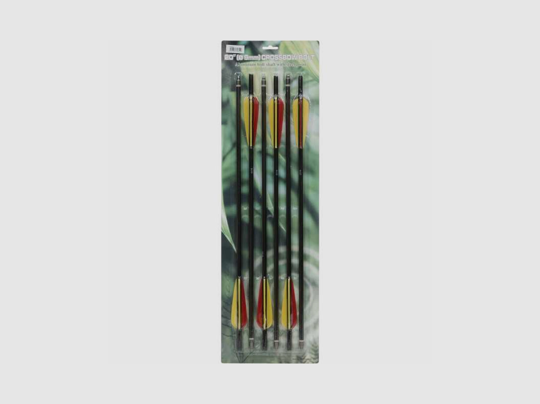 Ersatzpfeile für Armbrustgewehr 20" 6-er Pack Aluminium