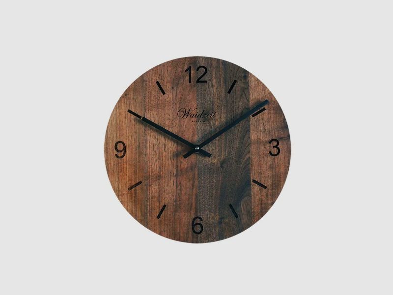 Orologio da parete Tempus in legno di noce