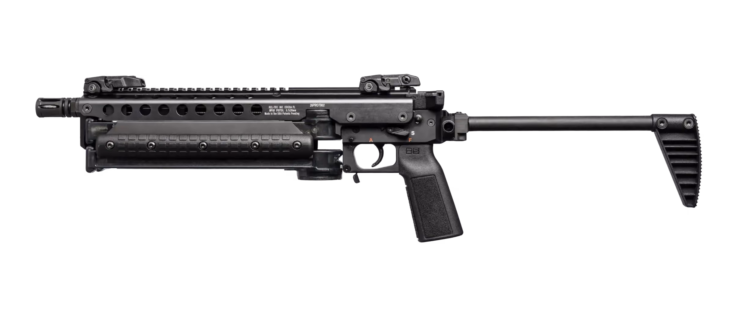Kel-Tec KP50 SBR 5.7×28, 2 x 50 coups, noir, image 2 sur 4