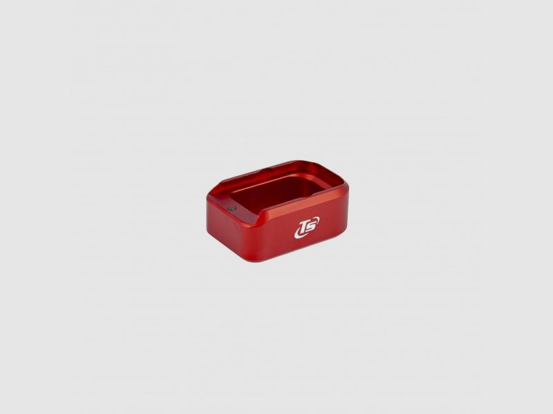 Glock Magazinverlängerung +2, Alu-Rot