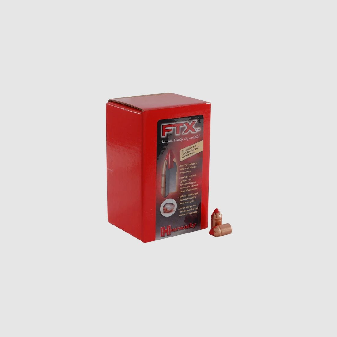 Hornady Geschoss .38/.357 FTX FLEX TIP mit Crimprille 140GR 100 Stück