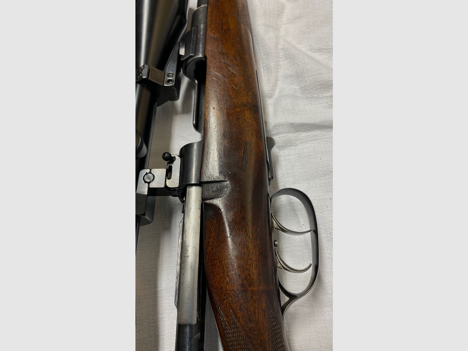 Ferlacher Repetierbüchse 8x57 IS, Repetierer, Repetiergewehr mit Mündungsgewinde für Schalldämpfer, Zielfernrohr 8x56, Neubeschuss 2021