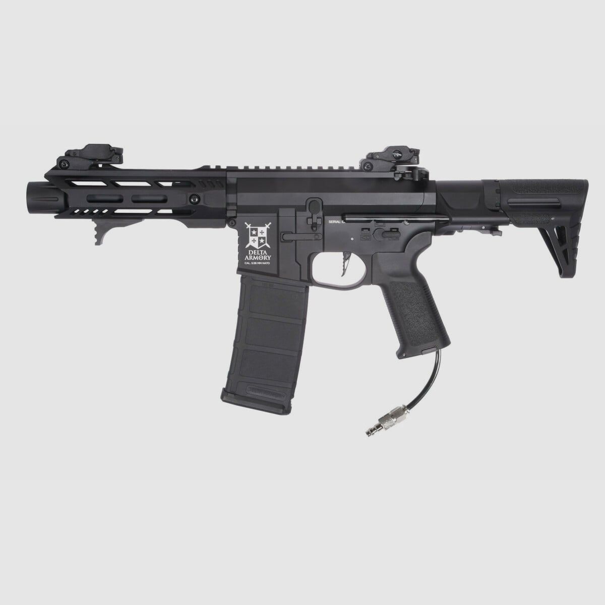 Delta Armory Airsoft Gewehr AR15 TALOS 1 PDW ALPHA Eagle mit GATE PULSAR HPA in Schwarz, Bild 1 von 7