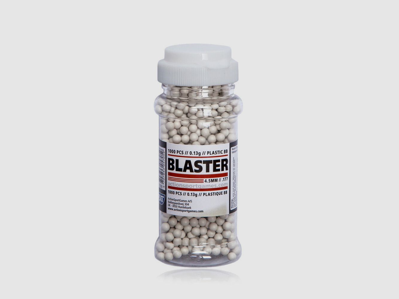 ASG Blaster Plastic BB's blanco 4,5mm BB / 0,13 g / 1000 uds