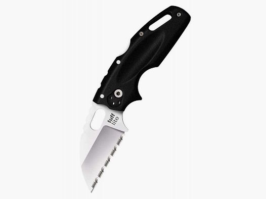 Cold Steel Tuff Lite Pocket Knife, Serrated Edge, Black