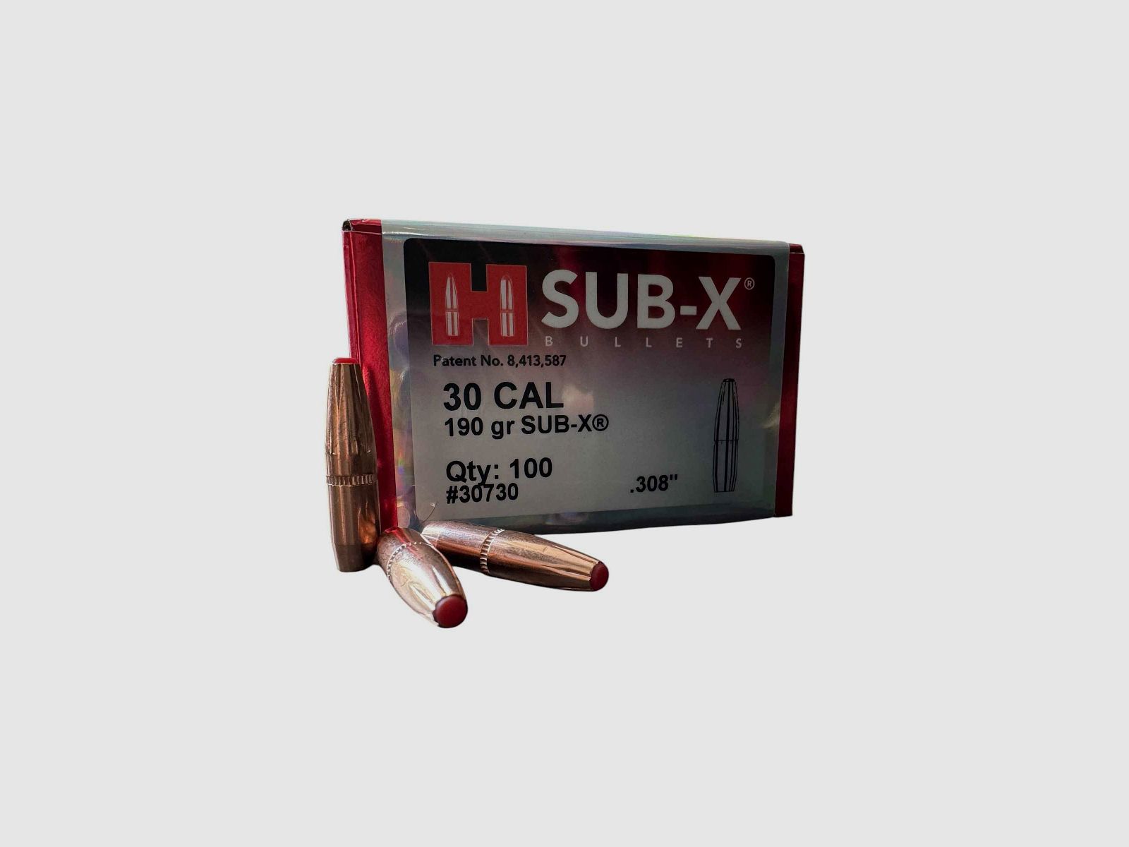 Geschosse HORNADY Kal. 308 - 190GR SUB-X, Bild 2 von 2