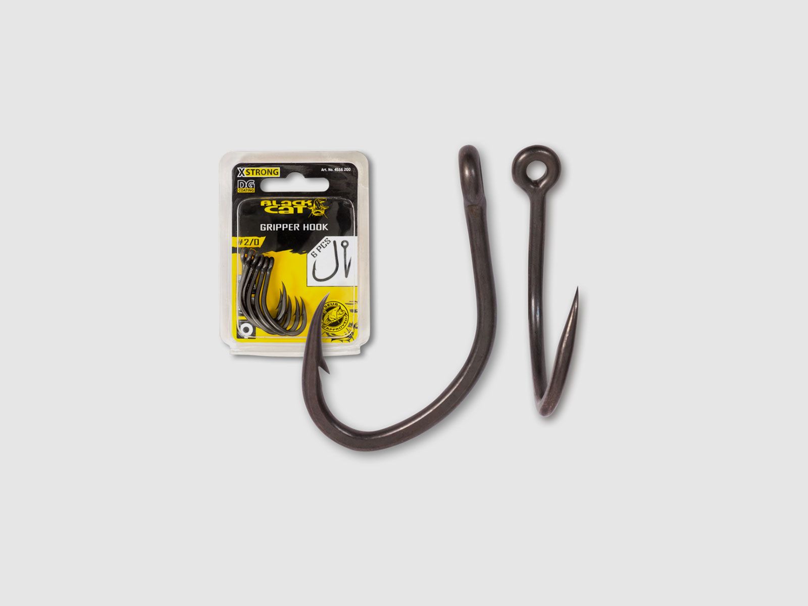 BLACK CAT – GRIPPER HOOK #2/0 | 6 PCS, immagine 1 di 2