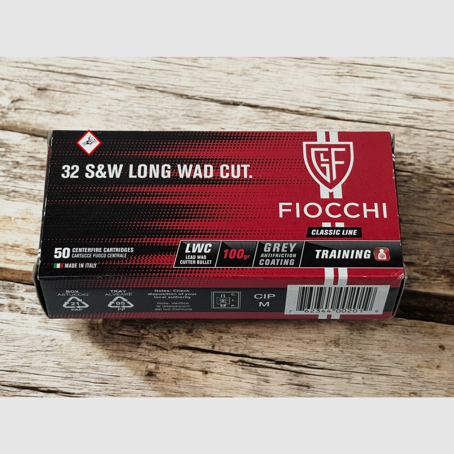 Fiocchi revolver cartridge .32 S&W WC 100 grs