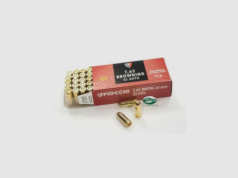 FIOCCHI Munition 7,65 BROW/32 AUTO 73gr FMJ