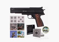Pistola de aire Weihrauch HW 45 en set II 4,5 mm - ennegrecida