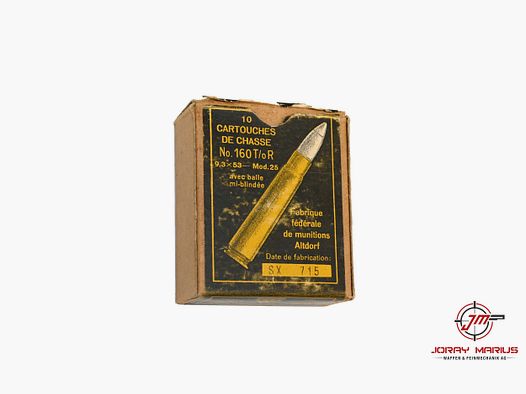 9.3×53 Altdorf Nr. 160 T / oR munitions de collection