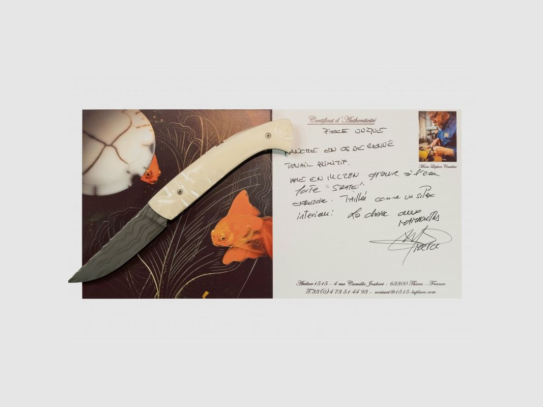 ATELIER 1515 - CUCHILLO PRIMITIVO DE HUESO DE RENOS, imagen 3 de 4