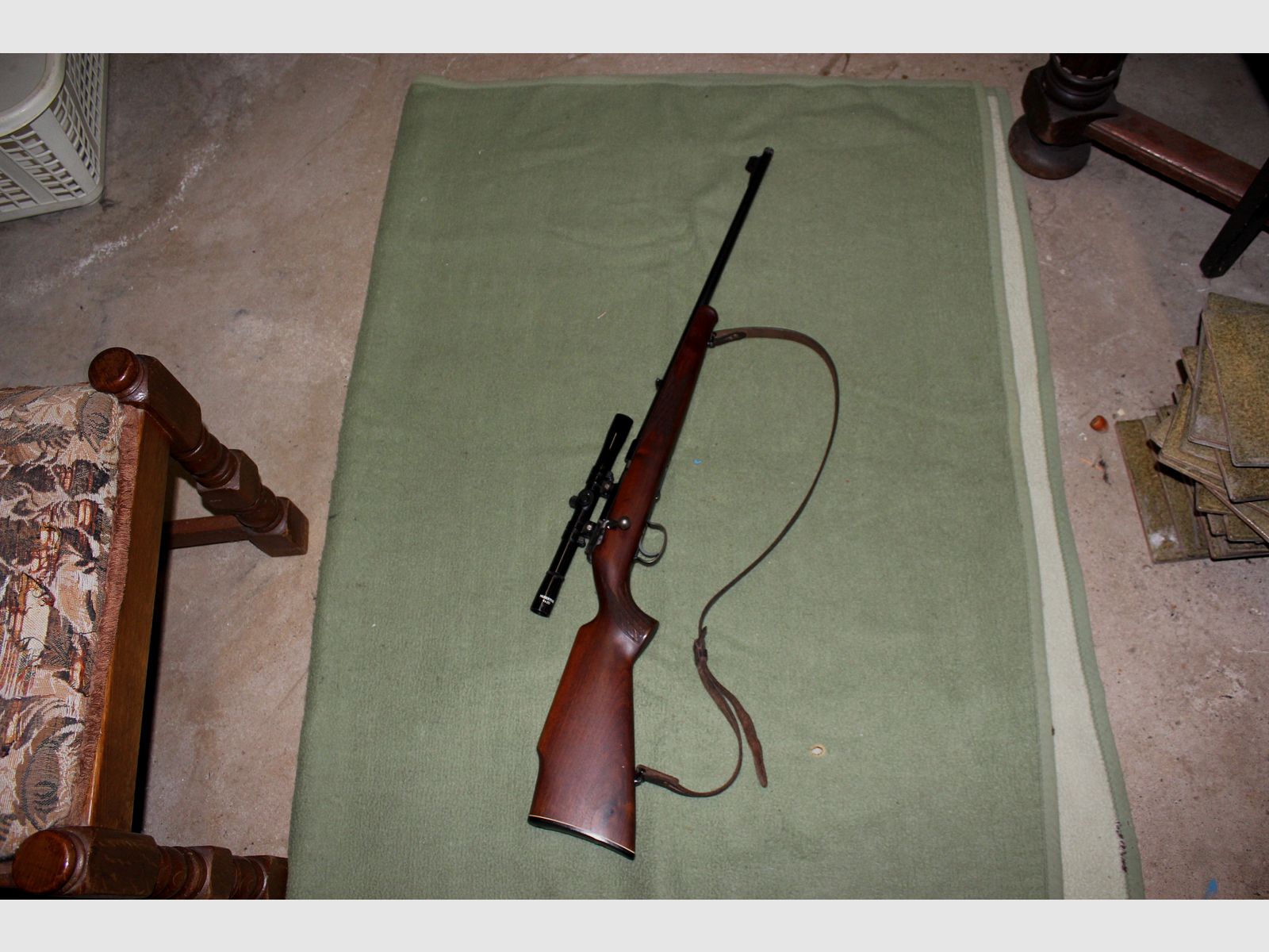 Rep. Büchse .22lr von Anschütz mit ZF in Aufschubmontage + Muntion