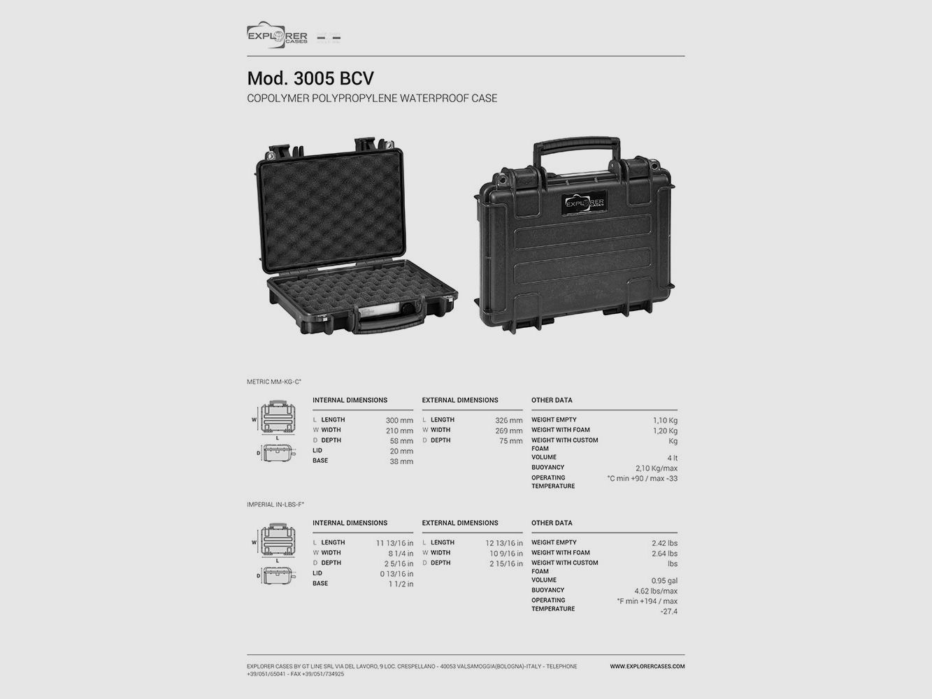 EXPLORER CASES 3005 BCV – black – Convoluted Foam, imagen 3 de 3