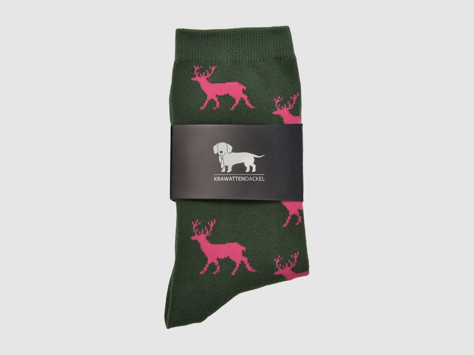 Krawattendackel Socken mit Hirsch