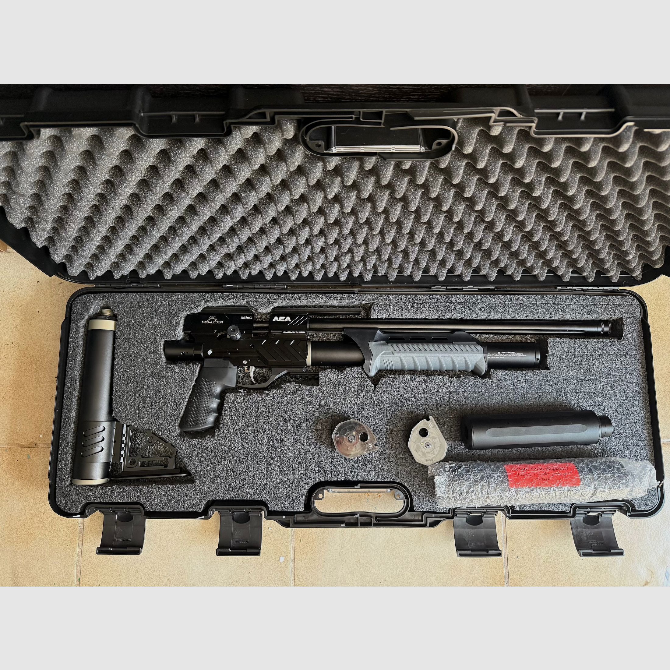 AEA Megalodon .50 cal – Top Zustand, umfangreiches Zubehörpaket (Freie Version mit Exportkit)