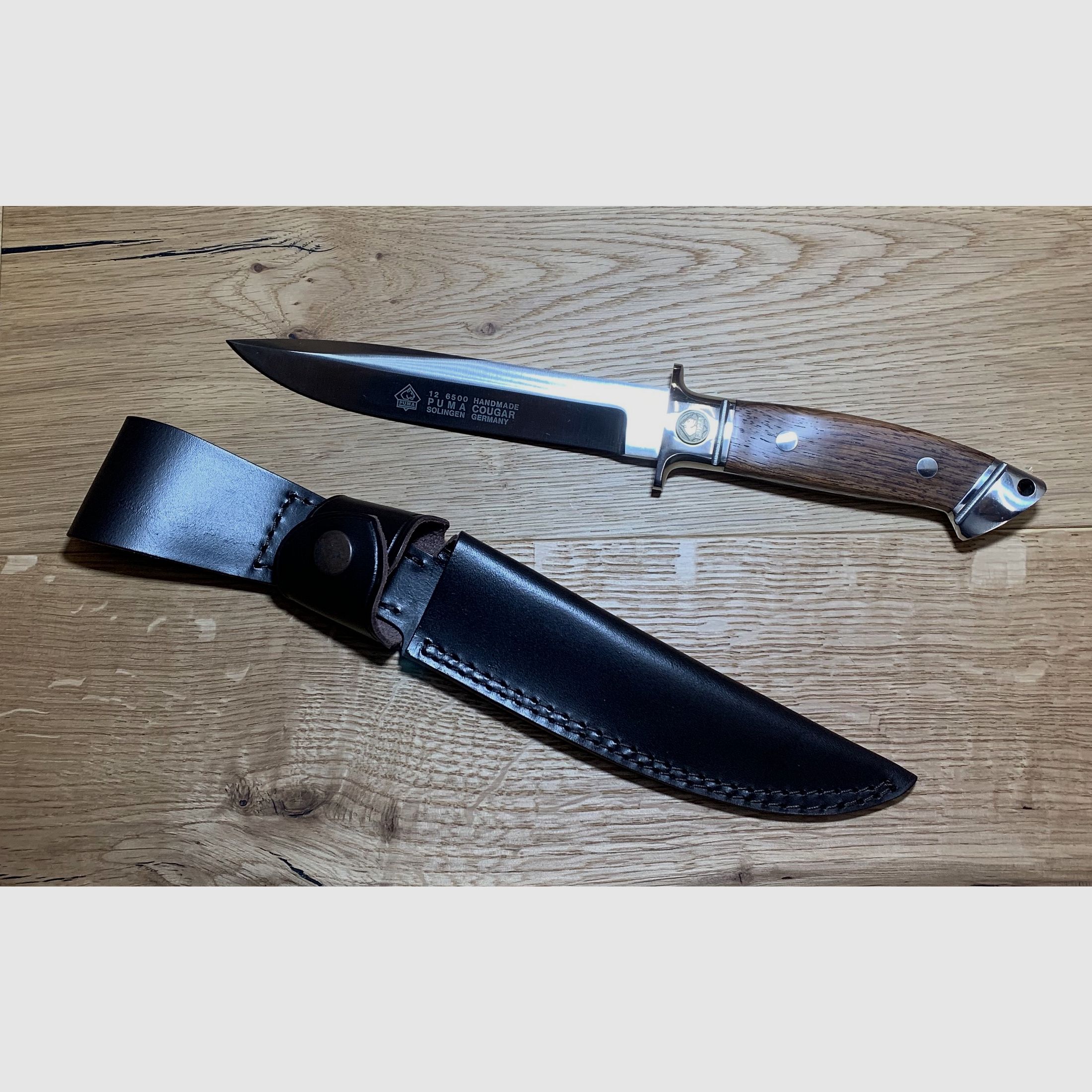 Cuchillo de caza PUMA COUGAR cuchillo de colección de madera