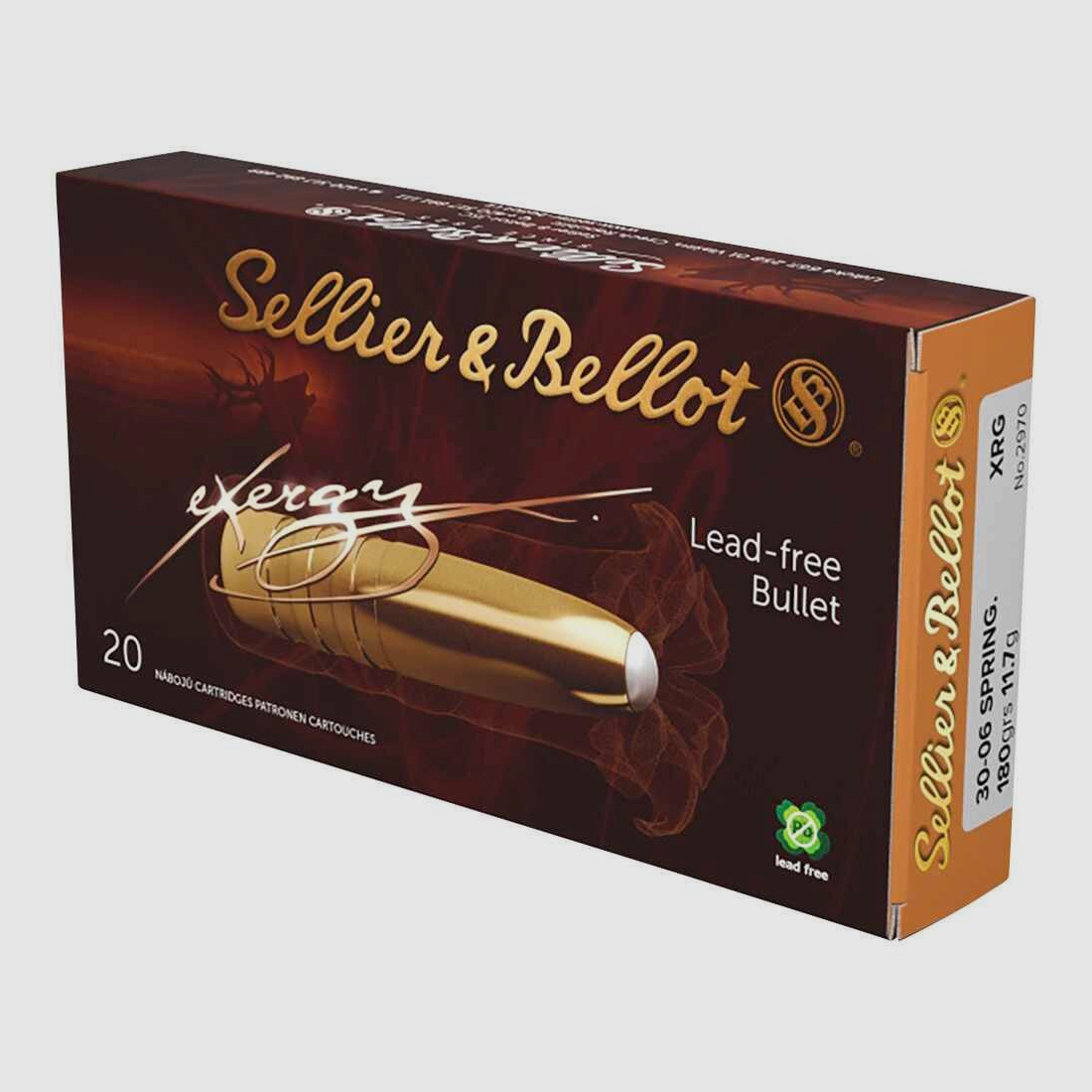 .30-06 Spr. eXergy lead-free 11.7g/180grs. Sellier & Bellot