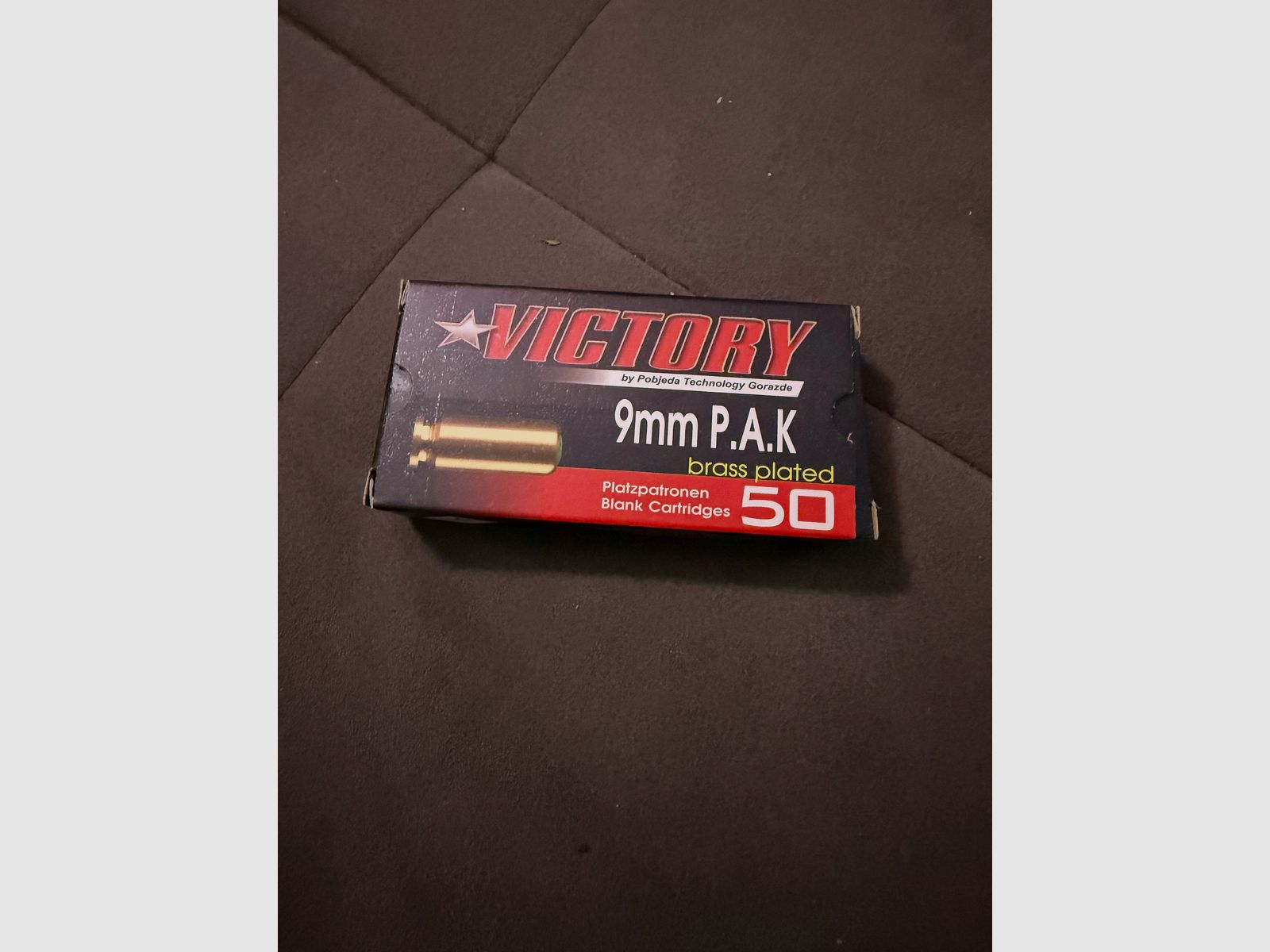 Pobjeda 9 mm P.A.K. Victory Brass Plated 50 cartuchos