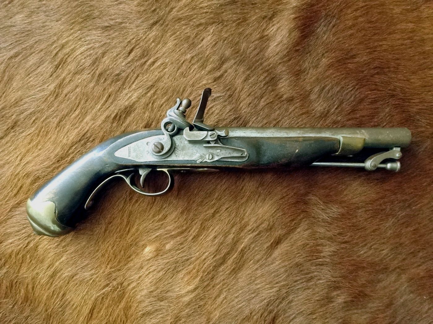 Antique flintlock pistol caliber .50