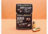 Sellier & Bellot Cartridge 9mm Luger S&B/ Sellier & Bellot 100grs HP XRG Defense Full Copper Lead-Free VE 25 Cartridges/ 6.5g Hollow Point