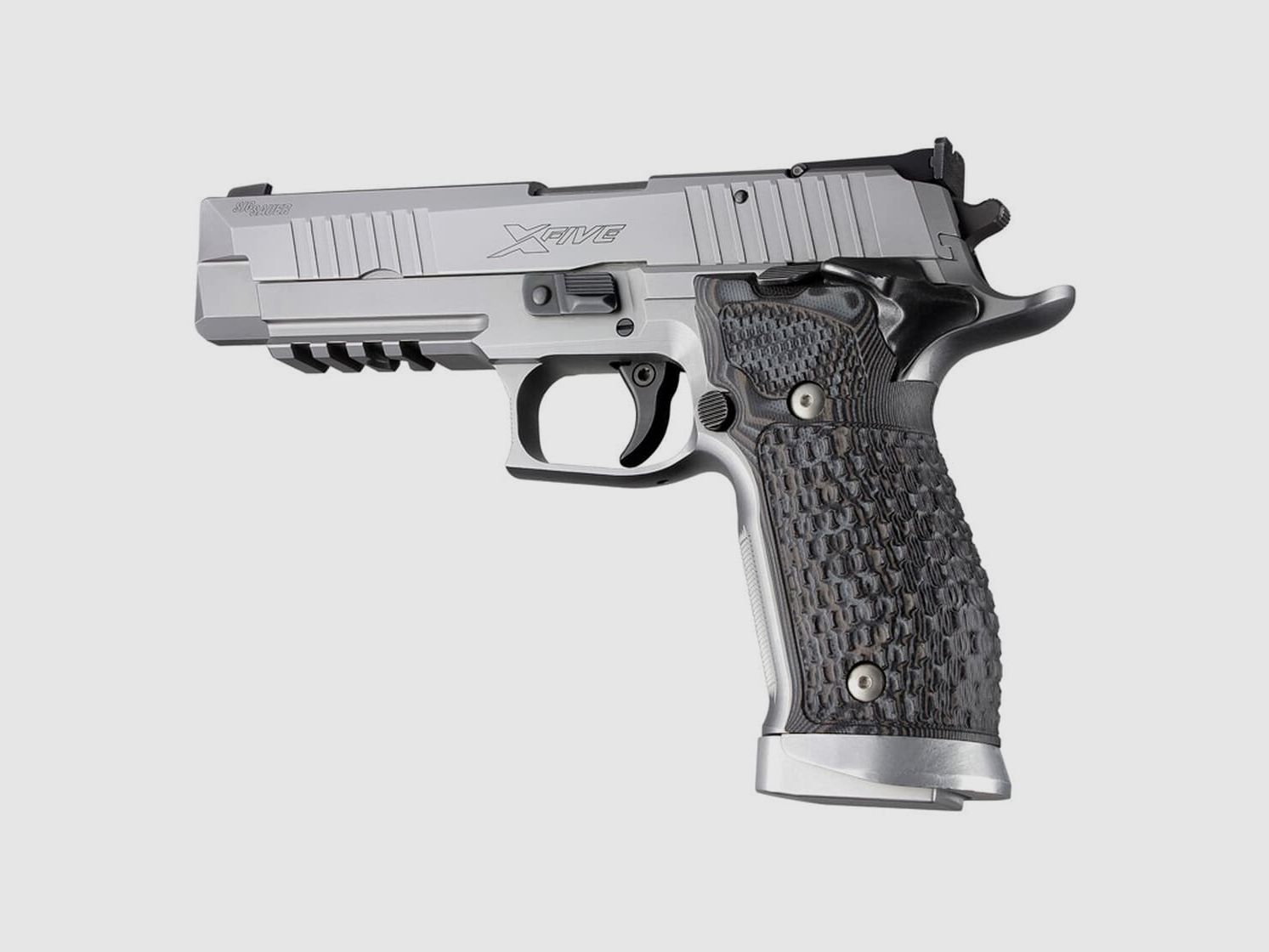 HOGUE Griffschalen f. SIG Sauer X-SERIES SAO G10, schwarz/grau gecheckert,