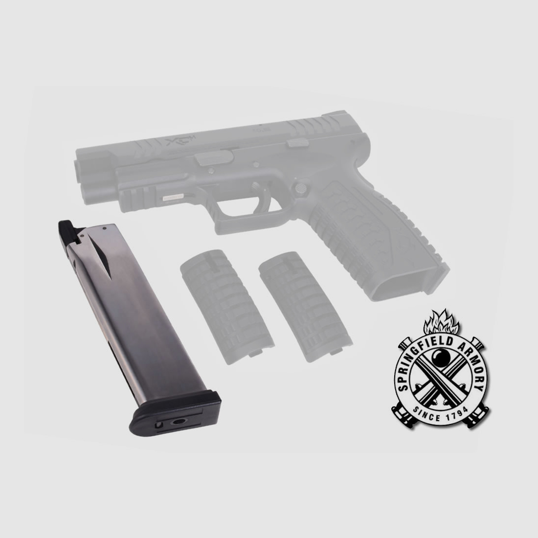 Magazin fĂĽr CO2 Pistolen Springfield XDM Blowback, 20 Schuss, Kaliber 4,5 mm BB