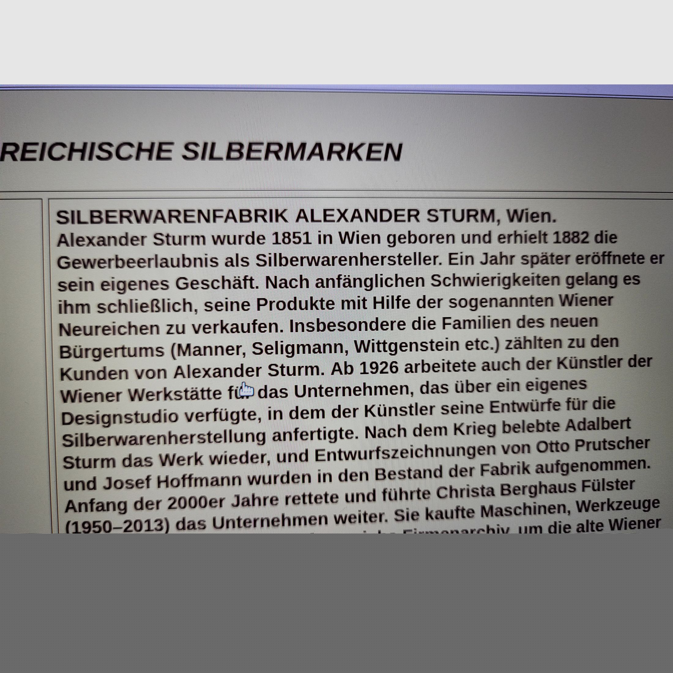 Old walking stick - 800 silver - ebony - A. Stürm Vienna - 1920s - Austria