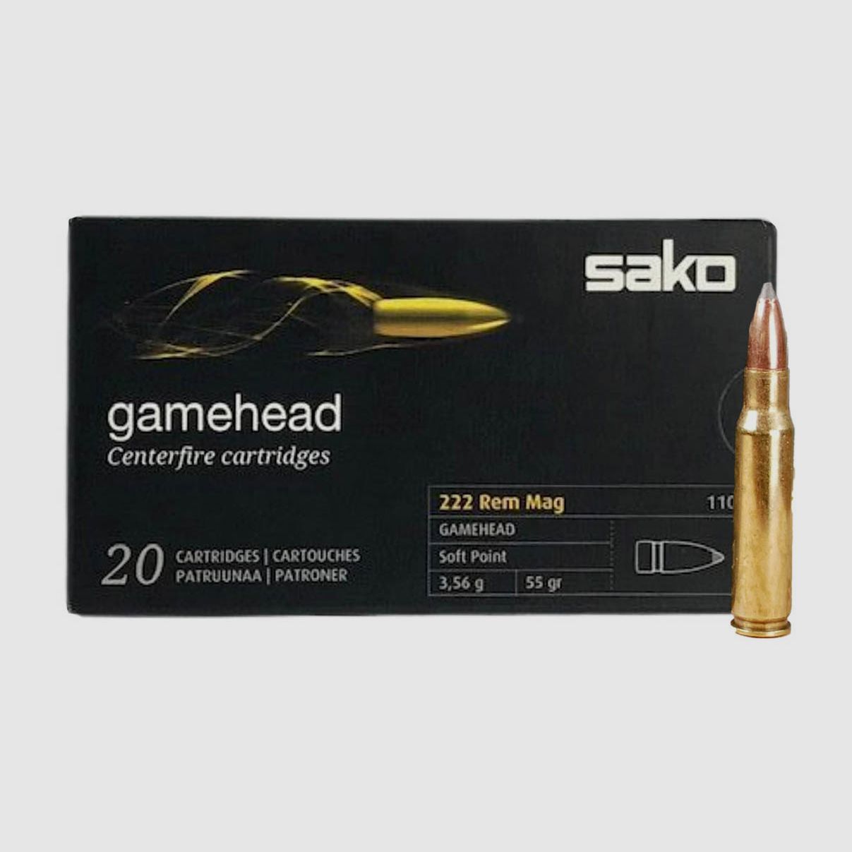 Sako .222RemMag Gamehead SP 3,56g - 55gr.
