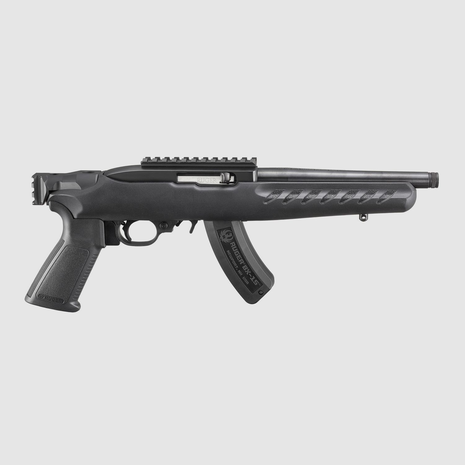 RUGER PISTOL 22 CHARGER .22 LR 8"/20.33CM BLACK MATTE 1/2"-28