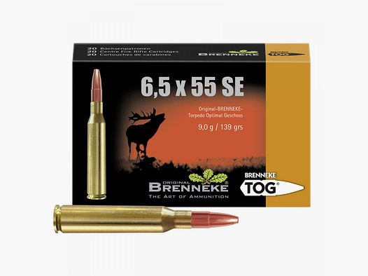 Brenneke 6,5x55 SE 139GR TOG 20 cartucce