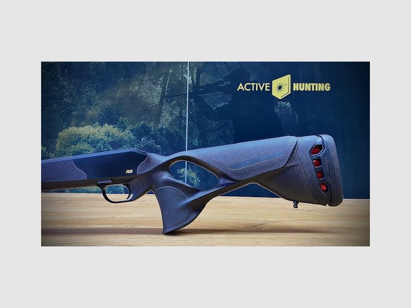 Blaser R8 Ultimate calciatura / Nero-Marrone / Contorno 17mm / Sistema di ammortizzazione del rinculo