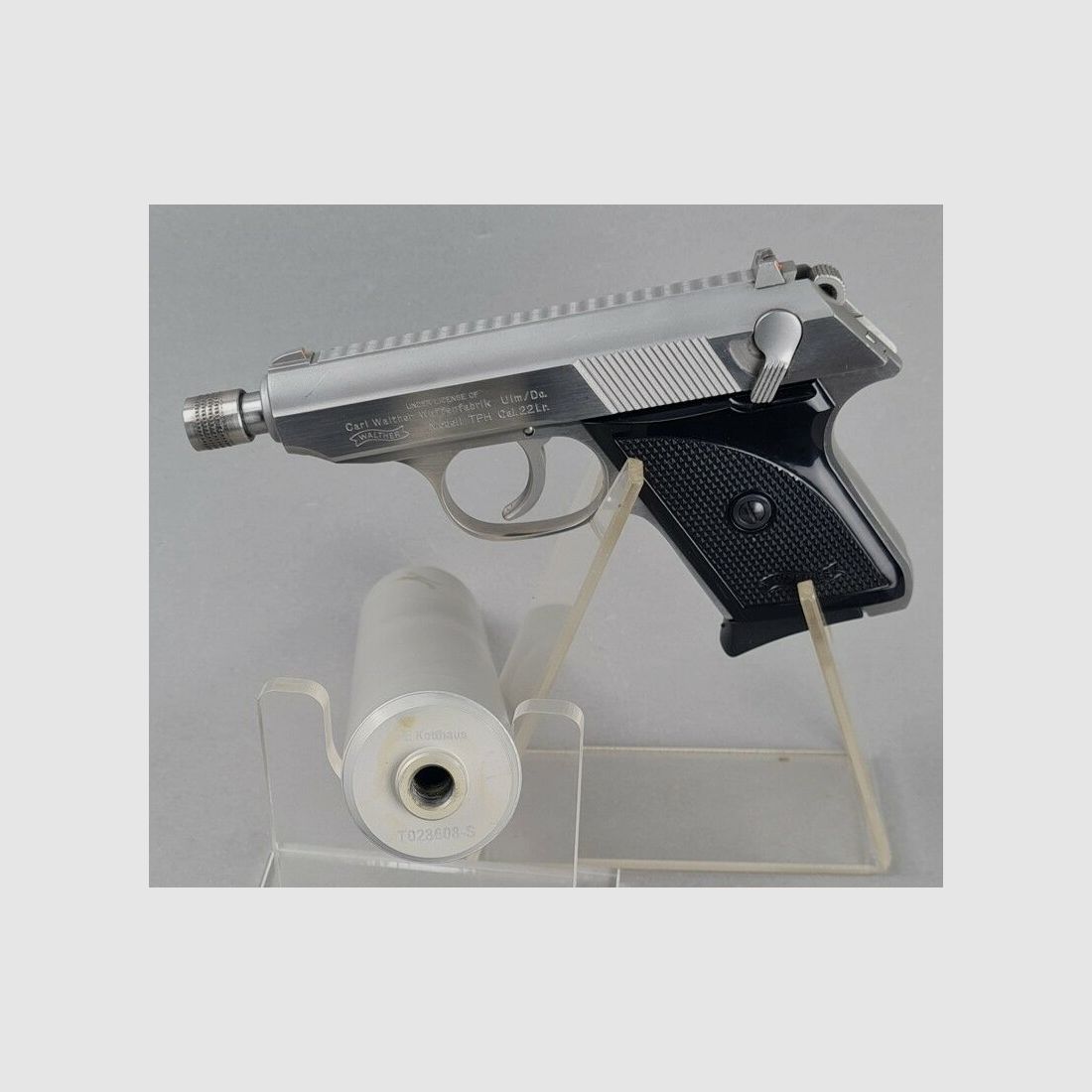 Walther INTERARMS TPH (stainless) mit Schalldämpfer