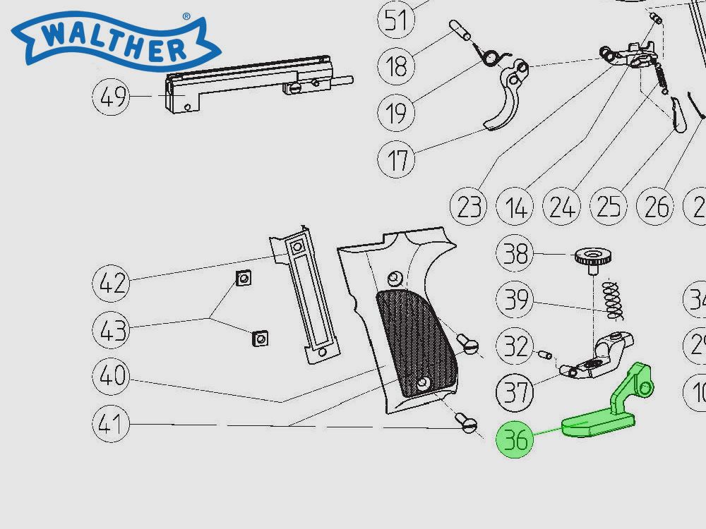 Kapselspanner fĂĽr CO2 Pistole Walther CP88, Ersatzteil