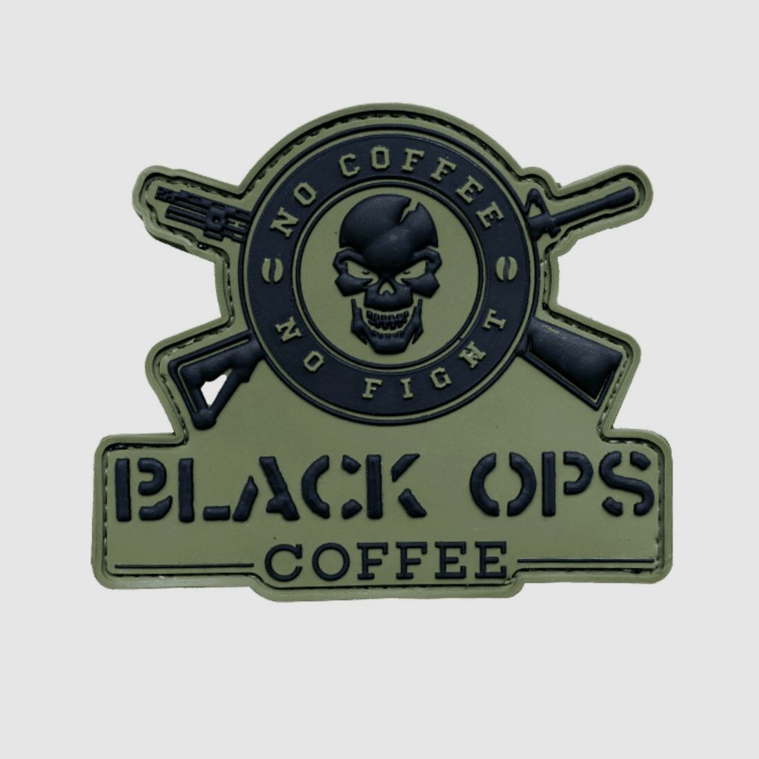 BLACK OPS KOFFIE Skull Patch Geen Koffie Geen Strijd