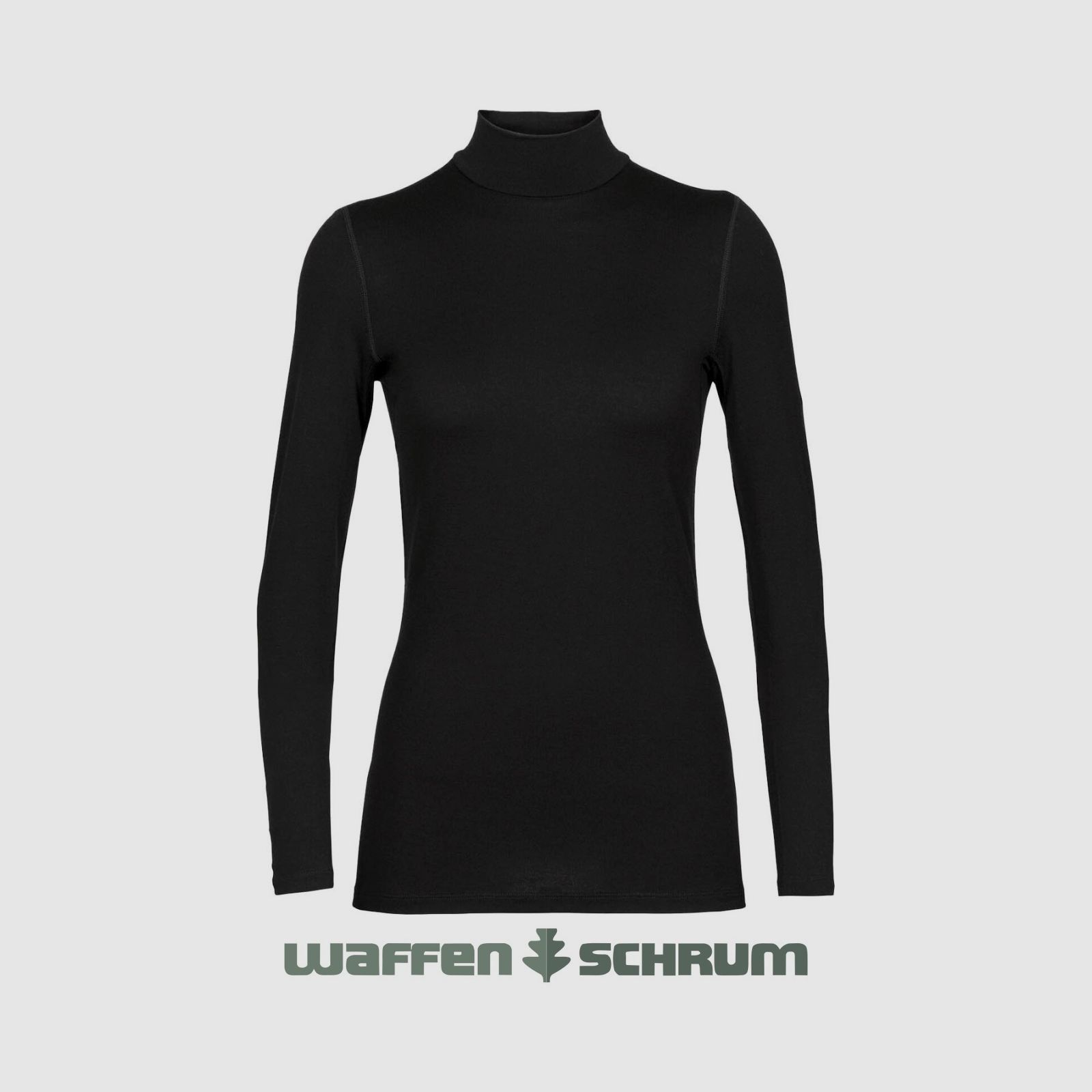 Camisa de cuello alto Icebreaker negra
