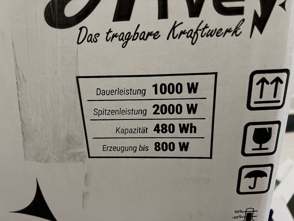 AXSOL ARVEY A-Serie 1000 A1 Notstrom Akku 230 V Basisgerät, inkl. 20 Ah LiFePO4-Batterie und Griff
