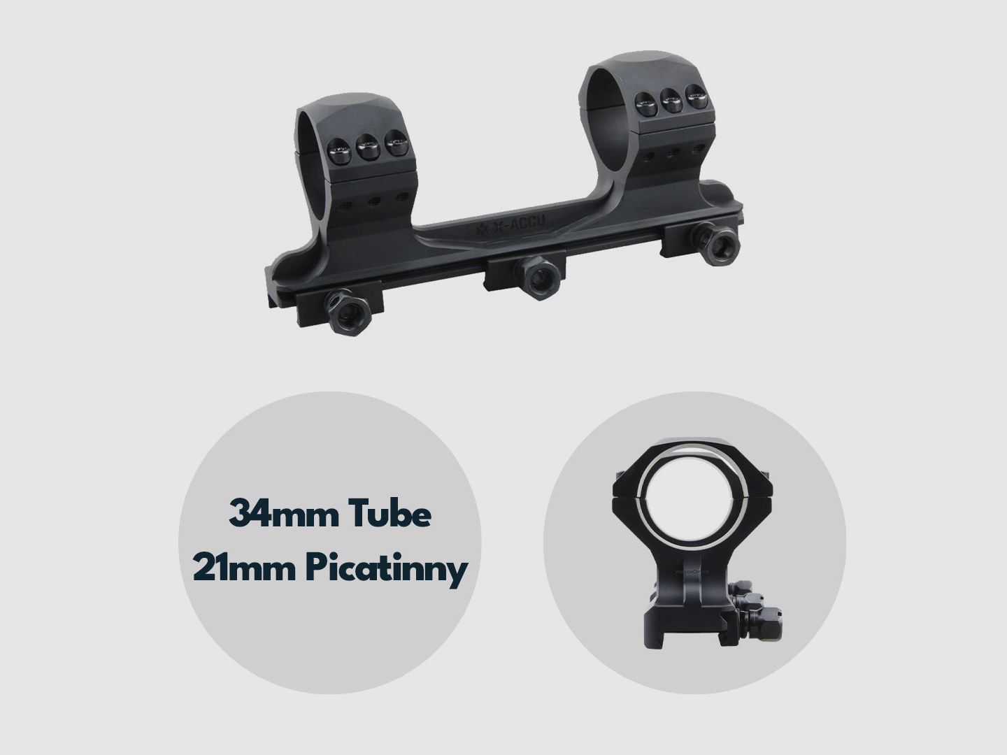 Vector Optics SCTM-57 X-Accu Blockmontage für 34mm Tubus, 21mm Picatinny, h=40mm